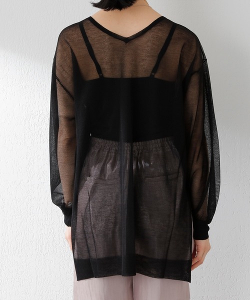 SHENERY（シーナリー）の「バックVシアーニットプルオーバー（ニット/セーター・レディース・ライトグレー/ブラック/ピンク・FREE）」の17枚目の写真