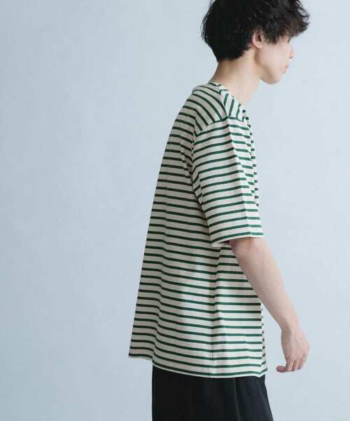 FORK&SPOON(フォークアンドスプーン)の「『ユニセックス』FORK&SPOON ボートネックボーダーショートスリーブ(Tシャツ/カットソー・メンズ・ホワイト系その他/ブラック系その他/グリーン系その他/パープル系その他・4/5)」の19枚目の写真