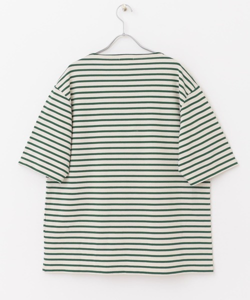 FORK&SPOON(フォークアンドスプーン)の「『ユニセックス』FORK&SPOON ボートネックボーダーショートスリーブ(Tシャツ/カットソー・メンズ・ホワイト系その他/ブラック系その他/グリーン系その他/パープル系その他・4/5)」の16枚目の写真