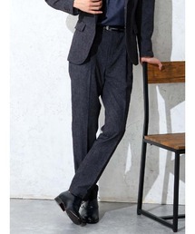 Perfect Suit FActory | 【上下洗える/EDWIN】CHILL OUT パンツ　スクエアサッカー　ネイビー/ブラック(スラックス)