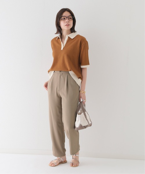 JOURNAL STANDARD relume(ジャーナルスタンダード レリューム)の「ジョーゼットテーパードパンツ(その他パンツ・レディース・ブラック/ベージュ/レッド・38/36)」の7枚目の写真