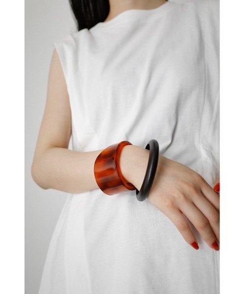 AZUL by moussy（アズールバイマウジー）の「WOOD×MARBLE BANGLE/ウッド×マーブルバングル（ブレスレット・レディース・ホワイト系その他/ブラウン系その他・FREE）」の22枚目の写真
