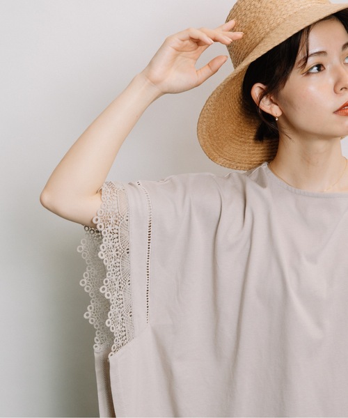 refinedworks(リファインドワークス)の「レース付きポンチョ(Tシャツ/カットソー・レディース・オフホワイト/グレー系その他/ダークブルー・FREE)」の17枚目の写真