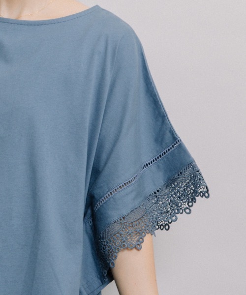 refinedworks(リファインドワークス)の「レース付きポンチョ(Tシャツ/カットソー・レディース・オフホワイト/グレー系その他/ダークブルー・FREE)」の21枚目の写真