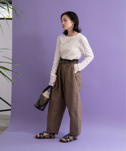 Eimee Law(エイミーロウ)の「ドロストコクーンパンツ(その他パンツ・レディース・ライトグレー/ブラウン/ブラック・38)」の14枚目の写真