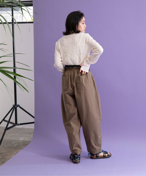Eimee Law(エイミーロウ)の「ドロストコクーンパンツ(その他パンツ・レディース・ライトグレー/ブラウン/ブラック・38)」の15枚目の写真
