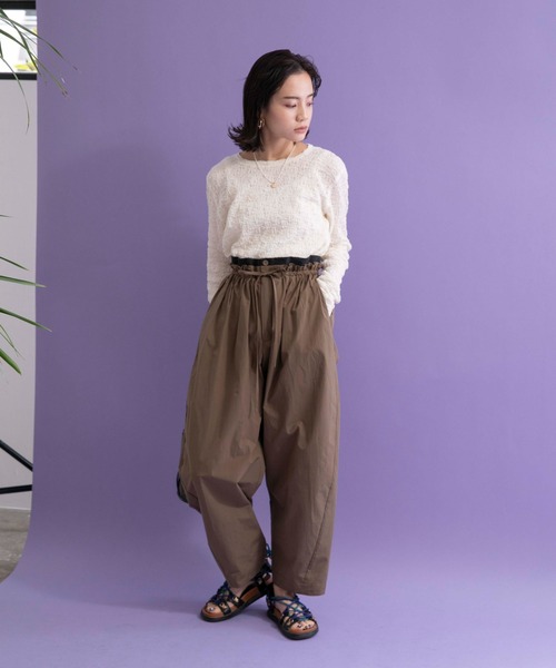 Eimee Law(エイミーロウ)の「ドロストコクーンパンツ(その他パンツ・レディース・ライトグレー/ブラウン/ブラック・38)」の16枚目の写真