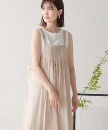 シアープリーツフレアオールインワン