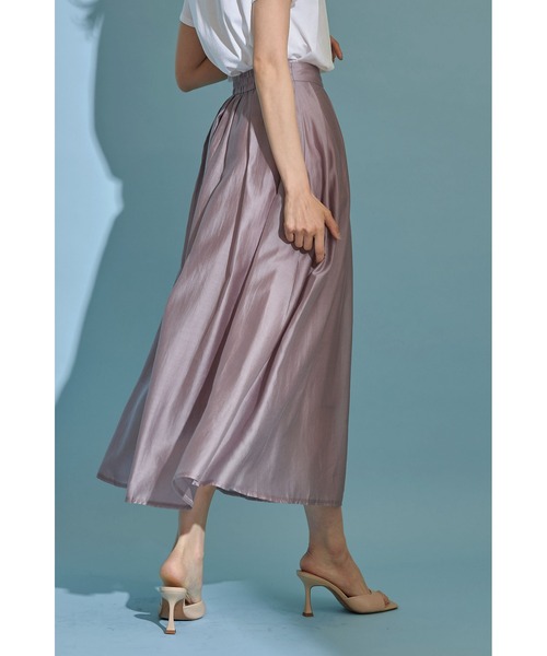 &. NOSTALGIA（アンドドットノスタルジア）の「《harさんコラボ》シアータックフレアスカート（スカート・レディース・ブラック/グリーン/ピンク系その他/ダークオレンジ・FREE）」の9枚目の写真