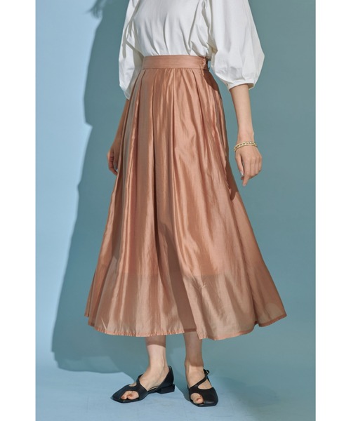 &. NOSTALGIA（アンドドットノスタルジア）の「《harさんコラボ》シアータックフレアスカート（スカート・レディース・ブラック/グリーン/ピンク系その他/ダークオレンジ・FREE）」の11枚目の写真