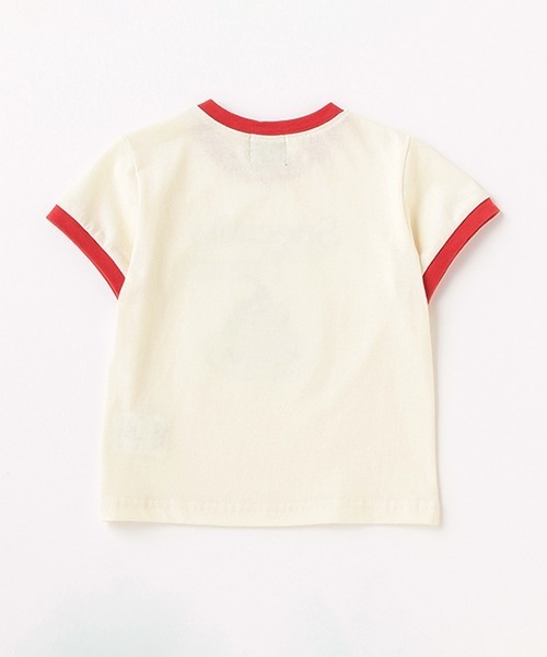 petit main（プティマイン）の「【オーガビッツ】リンガーロゴTシャツ（Tシャツ/カットソー・キッズ・ピンク/ブルー/ライトベージュ/アイボリー・110cm/120cm/80ｃｍ/100cm/130cm/90cm）」の6枚目の写真