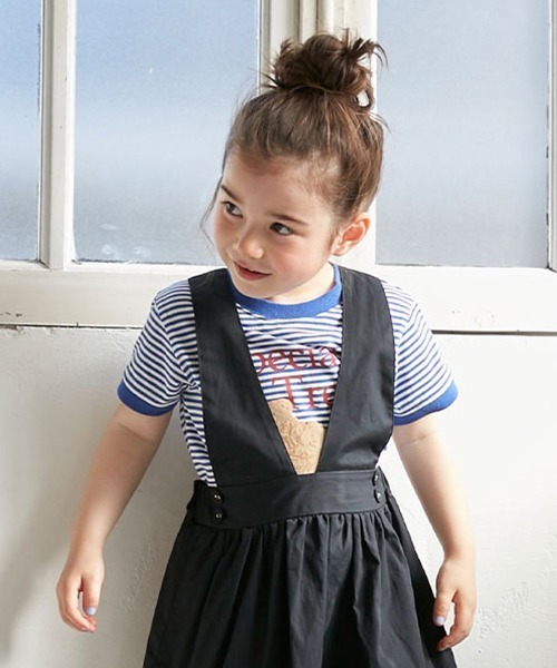 petit main（プティマイン）の「【オーガビッツ】リンガーロゴTシャツ（Tシャツ/カットソー・キッズ・ピンク/ブルー/ライトベージュ/アイボリー・110cm/120cm/80ｃｍ/100cm/130cm/90cm）」の17枚目の写真