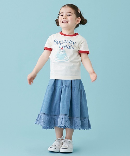 petit main（プティマイン）の「【オーガビッツ】リンガーロゴTシャツ（Tシャツ/カットソー・キッズ・ピンク/ブルー/ライトベージュ/アイボリー・110cm/120cm/80ｃｍ/100cm/130cm/90cm）」の20枚目の写真