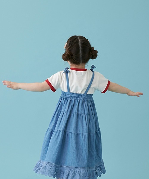 petit main（プティマイン）の「【オーガビッツ】リンガーロゴTシャツ（Tシャツ/カットソー・キッズ・ピンク/ブルー/ライトベージュ/アイボリー・110cm/120cm/80ｃｍ/100cm/130cm/90cm）」の21枚目の写真