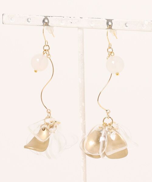 tone（トーン）の「【Agaro】No.93　天然石　大きめ　サージカルステンレス　樹脂　ピアス(MA)（ピアス（両耳用）・レディース・シルバー/ゴールド系その他/ベージュ/その他/その他1/その他2/ゴールド系1/その他4/その他3/その他5/その他6/その他7/その他8/その他9/その他10・FREE）」の5枚目の写真