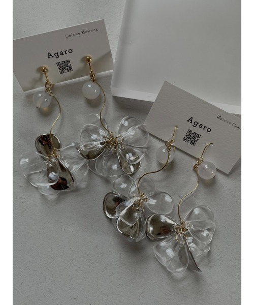 tone（トーン）の「【Agaro】No.93　天然石　大きめ　サージカルステンレス　樹脂　ピアス(MA)（ピアス（両耳用）・レディース・シルバー/ゴールド系その他/ベージュ/その他/その他1/その他2/ゴールド系1/その他4/その他3/その他5/その他6/その他7/その他8/その他9/その他10・FREE）」の6枚目の写真