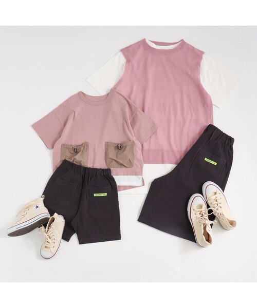 BREEZE by saori（ブリーズバイサオリ）の「WEB限定 タックショートパンツ 【BREEZE by saori】（その他パンツ・キッズ・ブラック/カーキ/ベージュ・120/150/140/130/90/100/110）」の15枚目の写真