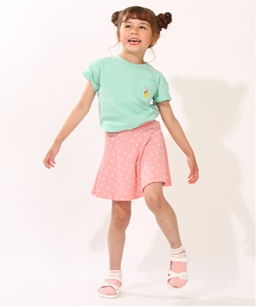 BABYDOLL（ベビードール）の「親子お揃い 夏モチーフ刺繍Tシャツ 6833K（Tシャツ/カットソー・キッズ・ホワイト/チャコールグレー/ライトブルー/パープル/ストーン/ライトイエロー/チェリーピンク/ライトグリーン系1・80ｃｍ/90cm/110cm/100cm/120cm/130cm/140cm/150cm）」の13枚目の写真