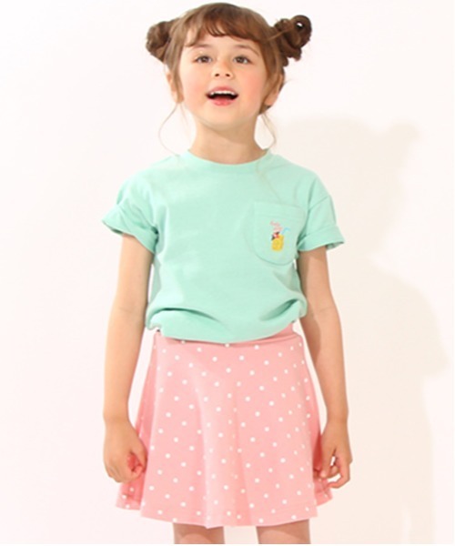 BABYDOLL（ベビードール）の「親子お揃い 夏モチーフ刺繍Tシャツ 6833K（Tシャツ/カットソー・キッズ・ホワイト/チャコールグレー/ライトブルー/パープル/ストーン/ライトイエロー/チェリーピンク/ライトグリーン系1・80ｃｍ/90cm/110cm/100cm/120cm/130cm/140cm/150cm）」の12枚目の写真