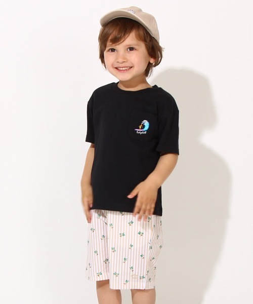 BABYDOLL（ベビードール）の「親子お揃い 夏モチーフ刺繍Tシャツ 6833K（Tシャツ/カットソー・キッズ・ホワイト/チャコールグレー/ライトブルー/パープル/ストーン/ライトイエロー/チェリーピンク/ライトグリーン系1・80ｃｍ/90cm/110cm/100cm/120cm/130cm/140cm/150cm）」の14枚目の写真