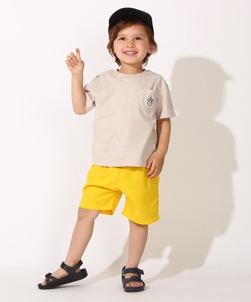 BABYDOLL（ベビードール）の「親子お揃い 夏モチーフ刺繍Tシャツ 6833K（Tシャツ/カットソー・キッズ・ホワイト/チャコールグレー/ライトブルー/パープル/ストーン/ライトイエロー/チェリーピンク/ライトグリーン系1・80ｃｍ/90cm/110cm/100cm/120cm/130cm/140cm/150cm）」の16枚目の写真