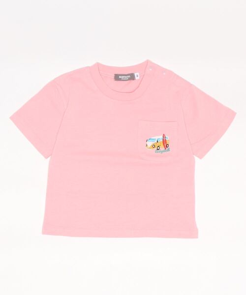 BABYDOLL（ベビードール）の「親子お揃い 夏モチーフ刺繍Tシャツ 6833K（Tシャツ/カットソー・キッズ・ホワイト/チャコールグレー/ライトブルー/パープル/ストーン/ライトイエロー/チェリーピンク/ライトグリーン系1・80ｃｍ/90cm/110cm/100cm/120cm/130cm/140cm/150cm）」の19枚目の写真