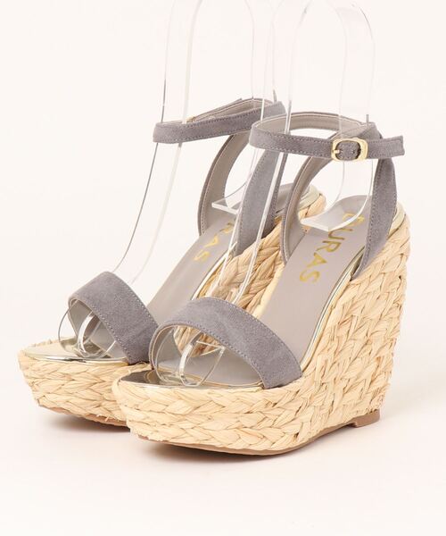 DURAS(デュラス)の「【DURAS】 厚底ウェッジソールサンダル(サンダル・レディース・ベージュ/ブラック/グリーン・LL/L/S/M)」の3枚目の写真