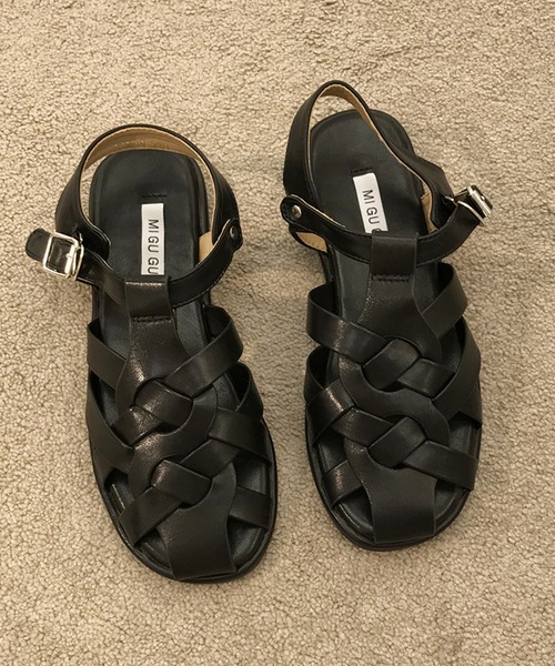 Doula Doula(ドゥーラドゥーラ)の「フラットグルカサンダル(サンダル・レディース・ブラック/ブラウン/オフホワイト・S/M)」の3枚目の写真