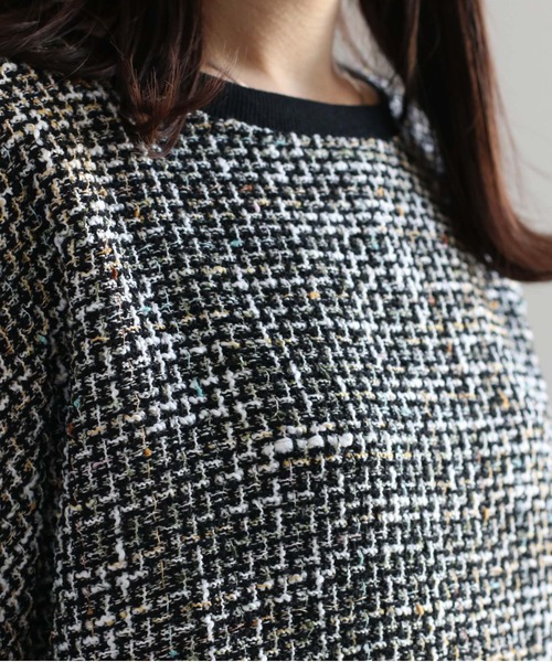 cepo（セポ）の「サマーツイードフリンジトップス（Tシャツ/カットソー・レディース・ブラック/オフホワイト・M）」の10枚目の写真