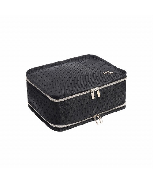 Jewelna Rose(ジュエルナローズ)の「ラウンジアクセサリー インナーケースM(ポーチ・レディース・ブラック/ピンクベージュ・FREE)」の1枚目の写真