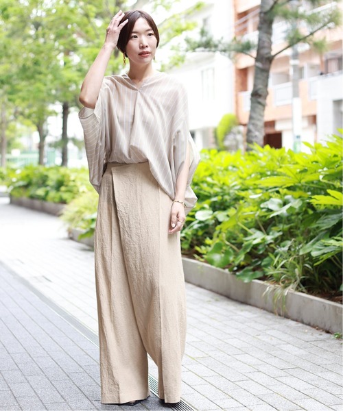 【未使用】journal standard L'essage　リネンパンツ JOURNAL STANDARD L'ESSAGE｜ヘンプリネンワイドイージーパンツ