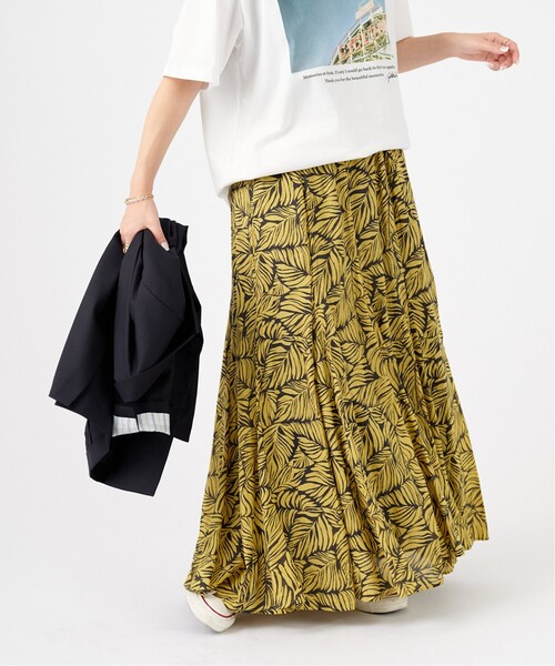 JOURNAL STANDARD(ジャーナルスタンダード)の「《追加2》オリエンタルプリントフレアスカート(スカート・レディース・ブラック/ホワイト×ホワイト/イエロー系その他・38/36)」の13枚目の写真