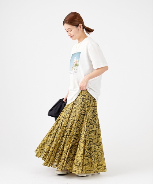 JOURNAL STANDARD(ジャーナルスタンダード)の「《追加2》オリエンタルプリントフレアスカート(スカート・レディース・ブラック/ホワイト×ホワイト/イエロー系その他・38/36)」の14枚目の写真