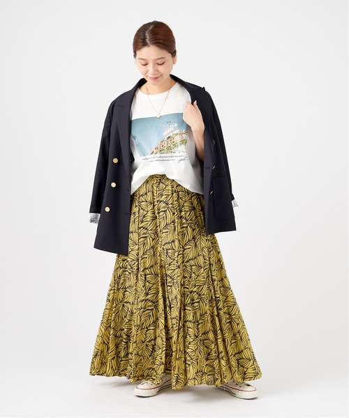 JOURNAL STANDARD(ジャーナルスタンダード)の「《追加2》オリエンタルプリントフレアスカート(スカート・レディース・ブラック/ホワイト×ホワイト/イエロー系その他・38/36)」の15枚目の写真