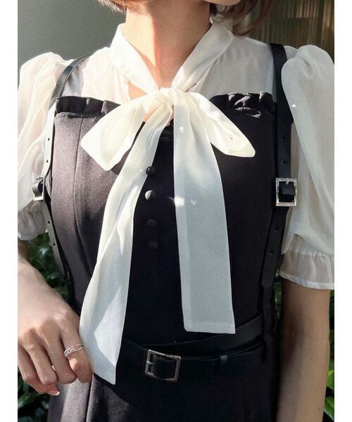 EATME(イートミー)の「ボウタイマーメイドワンピース(ワンピース・レディース・オフホワイト/ブラック/その他1・SMALL/MEDIUM)」の12枚目の写真