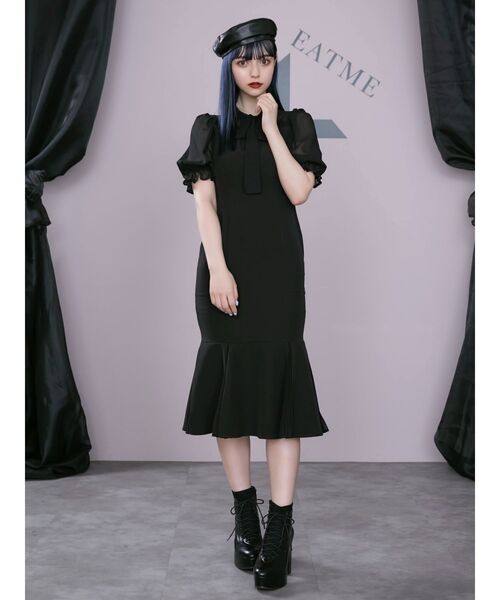 EATME(イートミー)の「ボウタイマーメイドワンピース(ワンピース・レディース・オフホワイト/ブラック/その他1・SMALL/MEDIUM)」の15枚目の写真