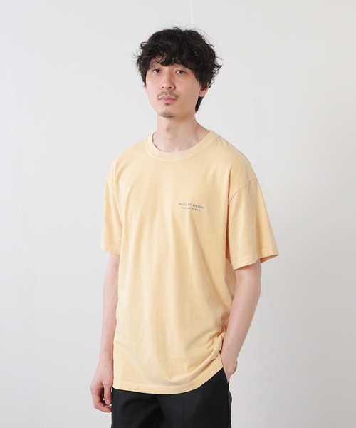 SALVAGE PUBLIC(サルベージパブリック)の「【SALVAGE PUBLIC/サルベージパブリック×DESMOND×JS】別注 プリントTシャツI(Tシャツ/カットソー・メンズ・グリーン/タン・MEDIUM/LARGE)」の1枚目の写真
