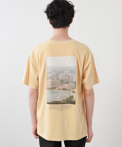 SALVAGE PUBLIC(サルベージパブリック)の「【SALVAGE PUBLIC/サルベージパブリック×DESMOND×JS】別注 プリントTシャツI(Tシャツ/カットソー・メンズ・グリーン/タン・MEDIUM/LARGE)」の3枚目の写真