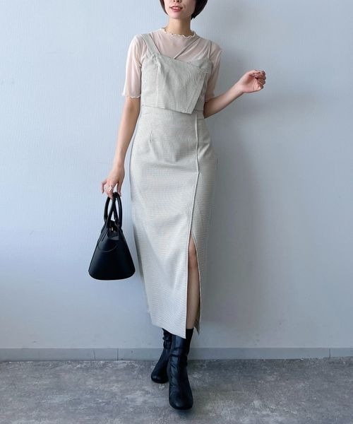 mysty woman(ミスティウーマン)の「アソートアシメビスチェ 157821(その他トップス・レディース・ダークブラウン/ホワイト系その他/ベージュ系その他/ライトベージュ・FREE)」の10枚目の写真