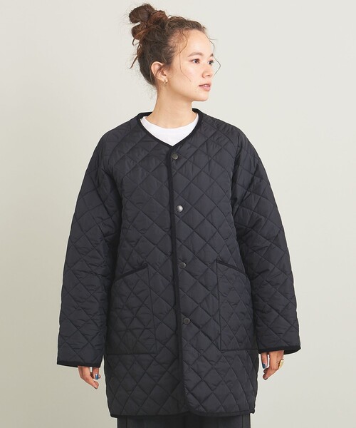 Barbour（バブアー）の「【別注】＜Barbour＞キルティング ジャケット（ナイロンジャケット・レディース・ブラック/オリーブ・36）」の13枚目の写真