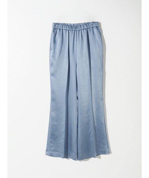 MIDIUMISOLID（ミディウミソリッド）の「MIDIUMISOLID for Ladies センタープレスサテンイージーパンツ（その他パンツ・レディース・グリーン/ブルー/ベージュ・38/36）」の4枚目の写真