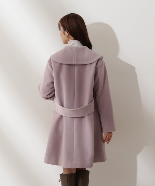 PROPORTION BODY DRESSING（プロポーションボディドレッシング）の「＜Ｅ＞ショールカラーミドルコート / 1212253900（チェスターコート・レディース・ピンク系その他/ブルー系その他/オフホワイト・SMALL/MEDIUM）」の9枚目の写真