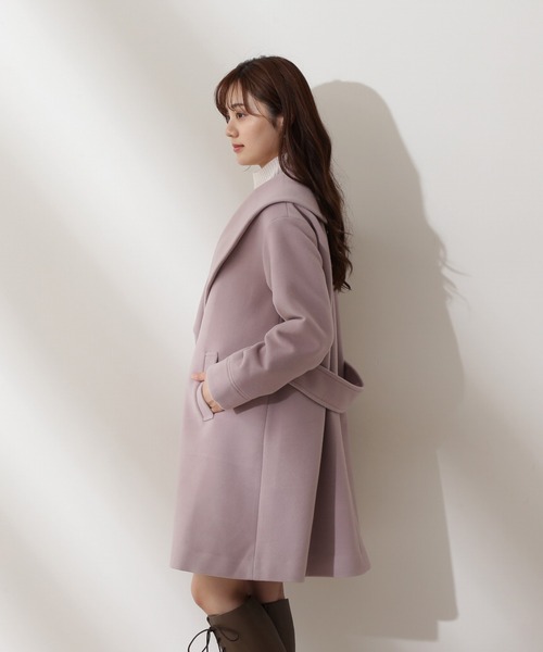 PROPORTION BODY DRESSING（プロポーションボディドレッシング）の「＜Ｅ＞ショールカラーミドルコート / 1212253900（チェスターコート・レディース・ピンク系その他/ブルー系その他/オフホワイト・SMALL/MEDIUM）」の10枚目の写真