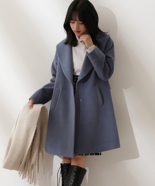 PROPORTION BODY DRESSING（プロポーションボディドレッシング）の「＜Ｅ＞ショールカラーミドルコート / 1212253900（チェスターコート・レディース・ピンク系その他/ブルー系その他/オフホワイト・SMALL/MEDIUM）」の8枚目の写真