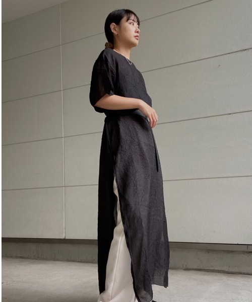 AMAIL（アマイル）の「See-through flower dress（ワンピース・レディース・ブラック/ベージュ・FREE）」の6枚目の写真