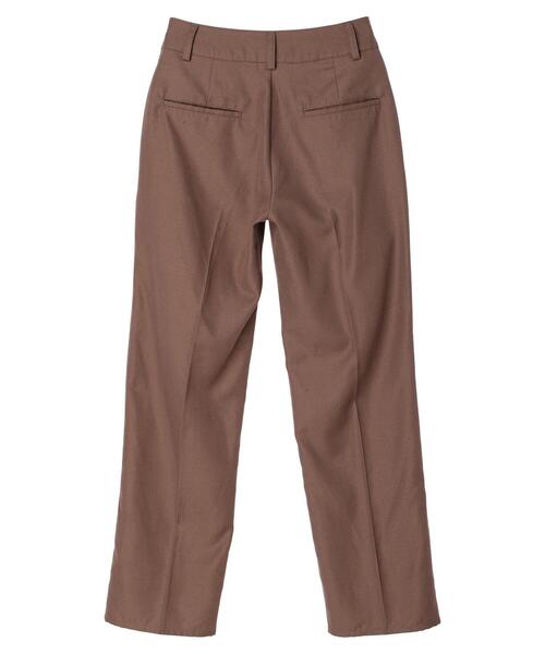 ENVYM(アンビー)の「ENVYM.センタープレスパンツ(スラックス・レディース・ブラック/チェック/ブラウン・M/S)」の11枚目の写真