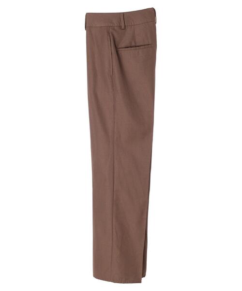 ENVYM(アンビー)の「ENVYM.センタープレスパンツ(スラックス・レディース・ブラック/チェック/ブラウン・M/S)」の21枚目の写真