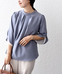 *〈手洗い可能〉チューリップ7分丈ブラウス◆