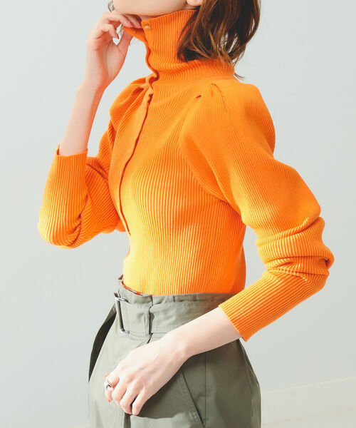 B:MING by BEAMS（ビーミングバイビームス）の「B:MING by BEAMS / スタンド ヘンリー プルオーバー 22AW（ニット/セーター・レディース・オレンジ/ブルー/ホワイト×ネイビー/ブラック×ベージュ・FREE）」の18枚目の写真