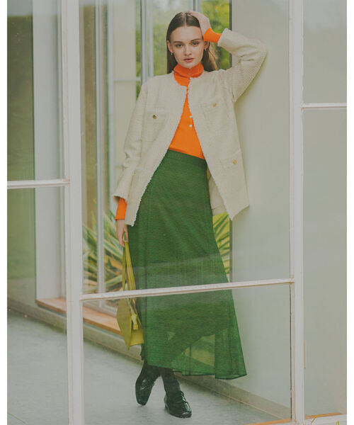 B:MING by BEAMS（ビーミングバイビームス）の「B:MING by BEAMS / スタンド ヘンリー プルオーバー 22AW（ニット/セーター・レディース・オレンジ/ブルー/ホワイト×ネイビー/ブラック×ベージュ・FREE）」の13枚目の写真